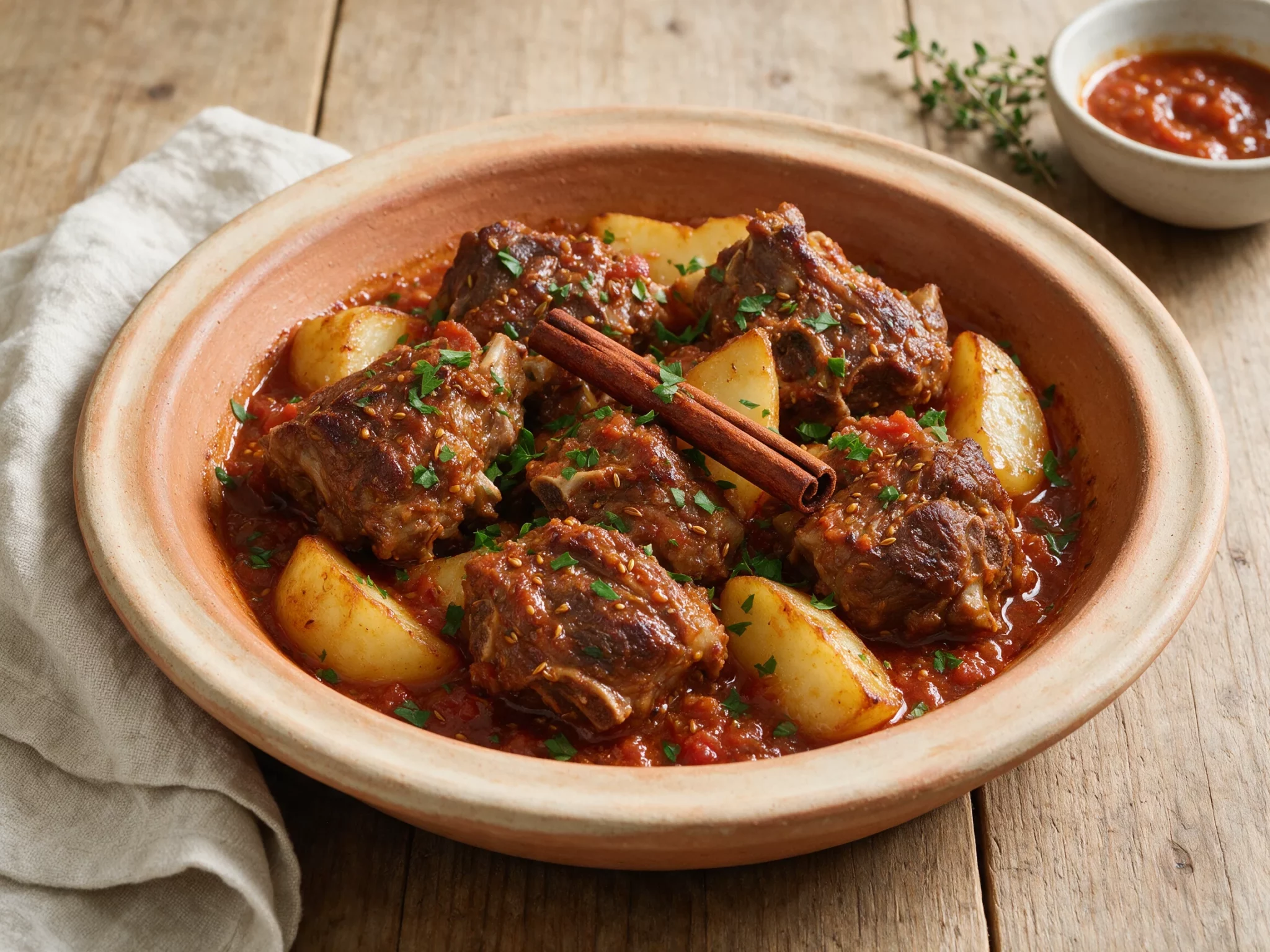Slow-Baked Cypriot Lamb Tava with Potatoes