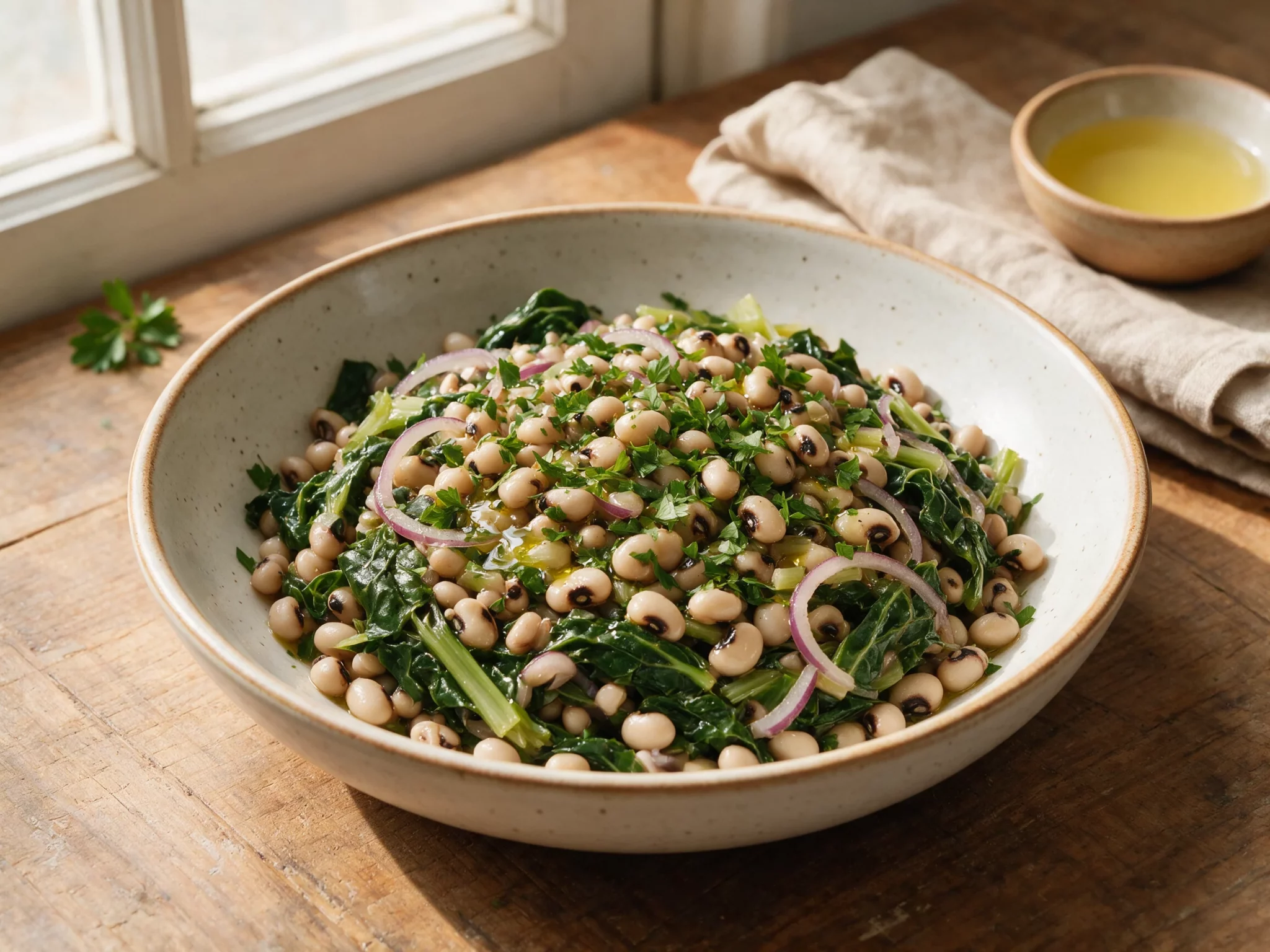 Cypriot Louvi: Black-Eyed Pea Salad with Lemon