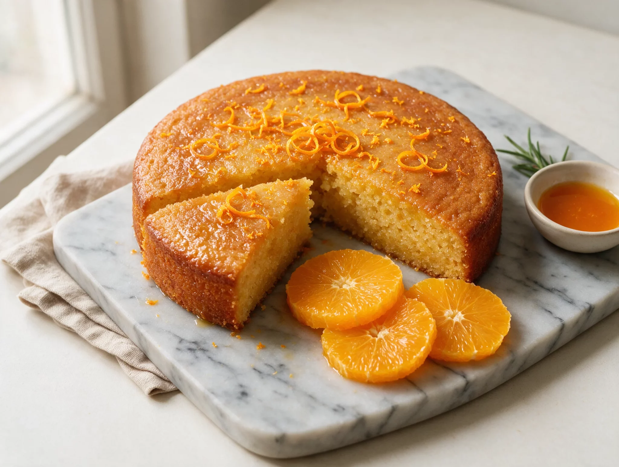 Soft Orange Olive Oil Cake with Fresh Orange Glaze