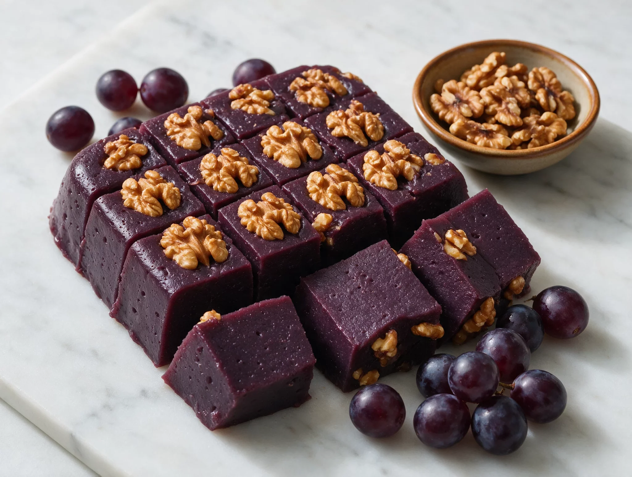Cypriot Palouzes: Grape Pudding with Toasted Walnuts