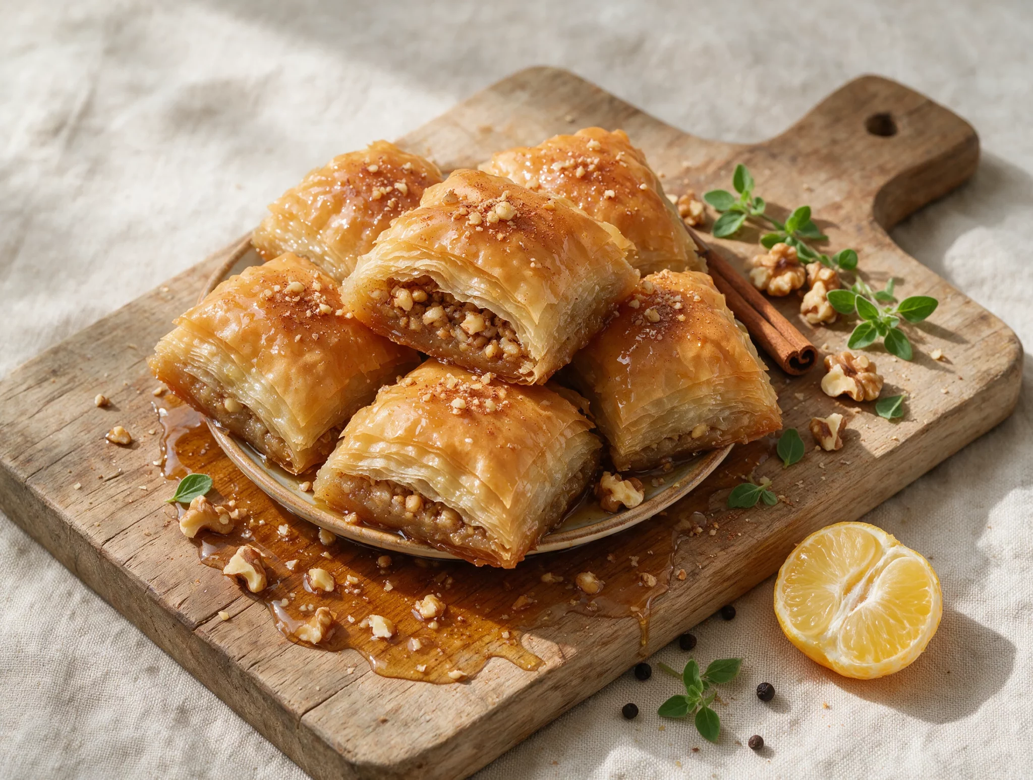 Cypriot Daktyla Pastries with Walnuts and Syrup