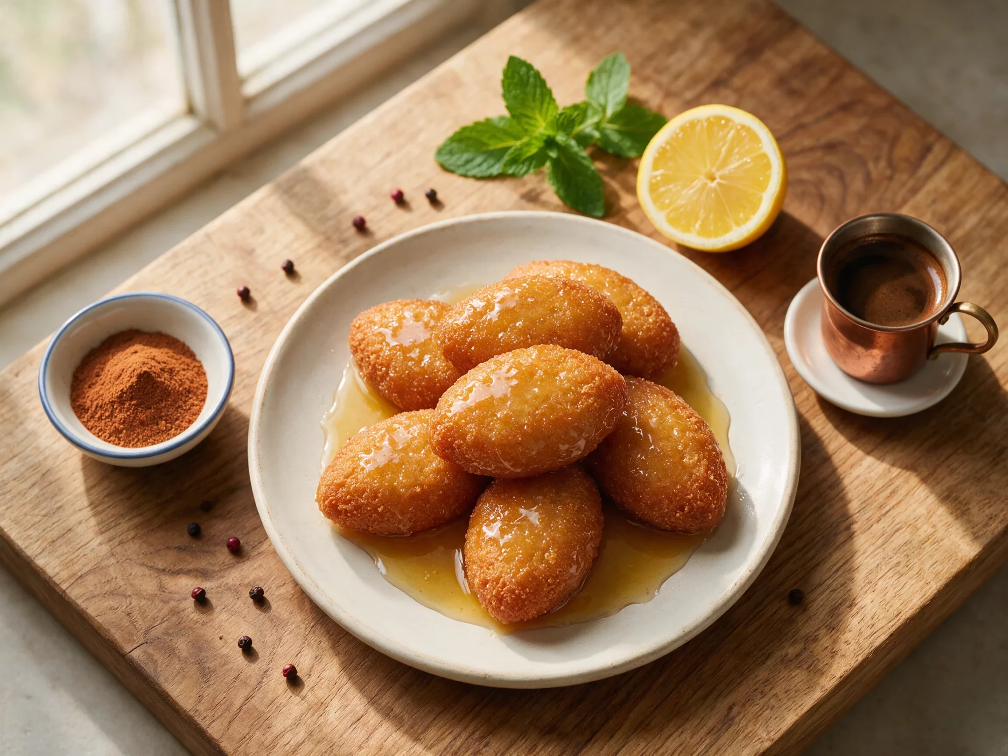 Cypriot Shamishi: Fried Semolina Pastries in Syrup