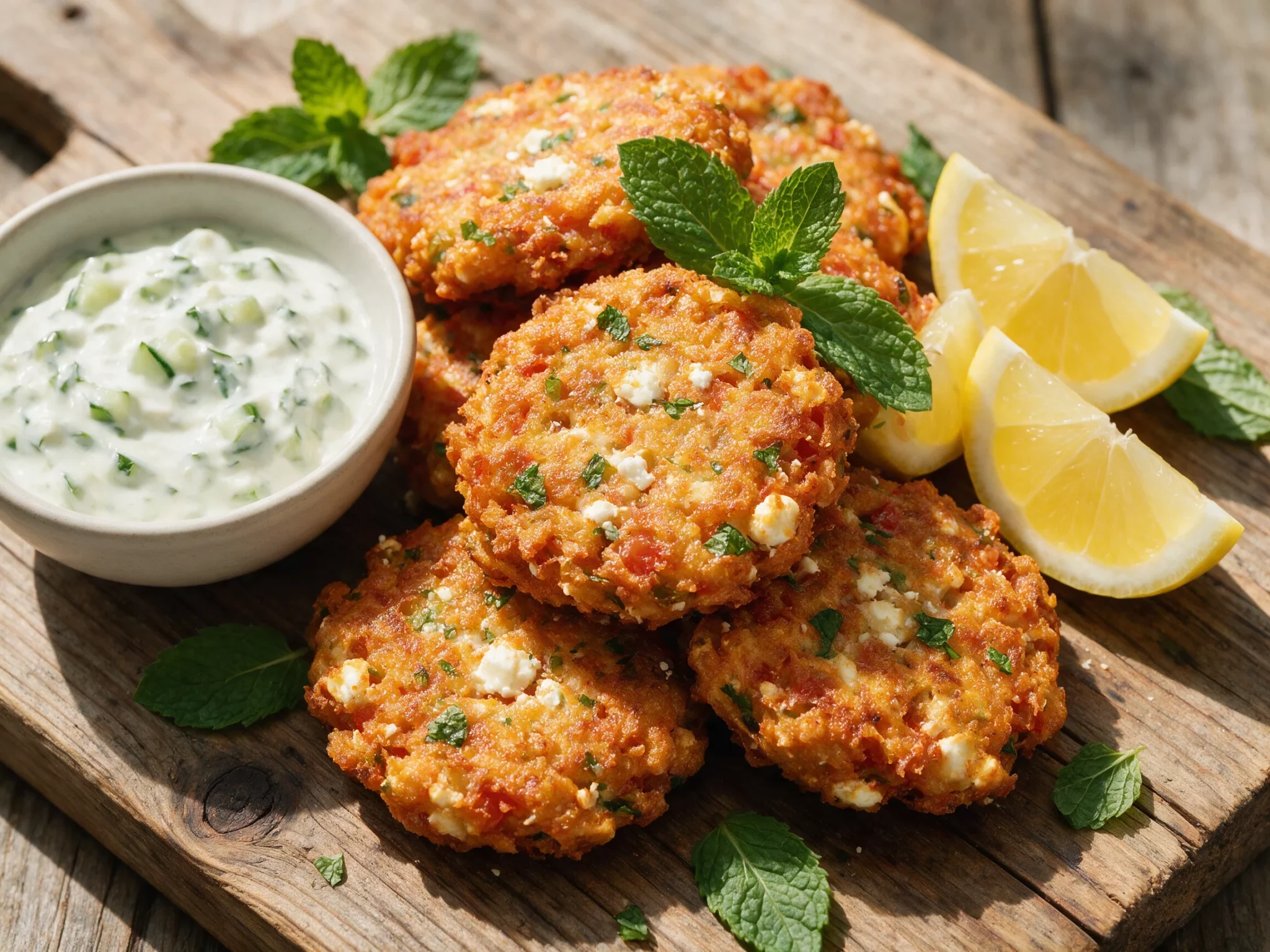 Pan-Fried Greek Tomato Fritters (Domatokeftedes)