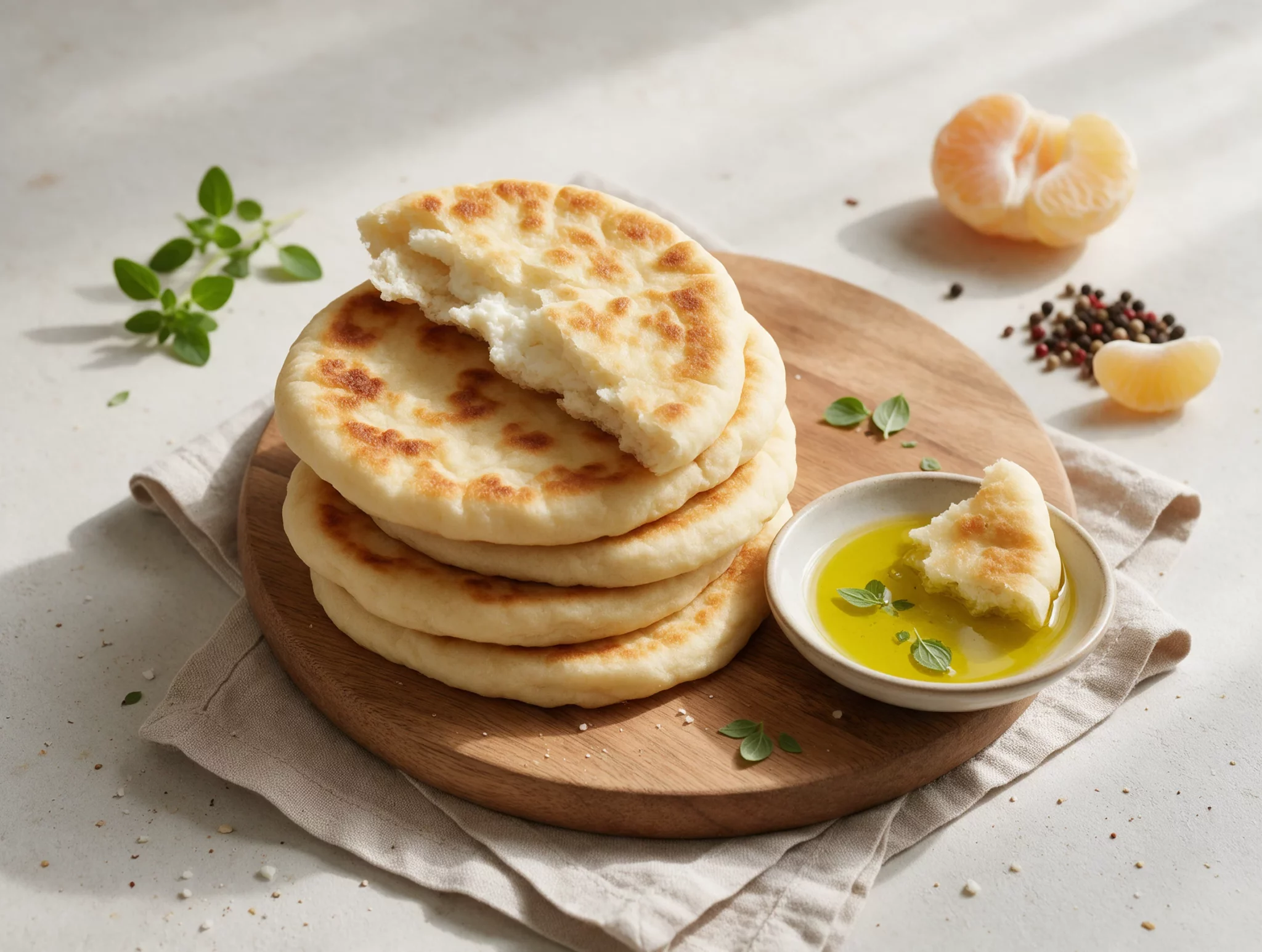 Easy 2-Ingredient Stovetop Greek Yogurt Flatbreads