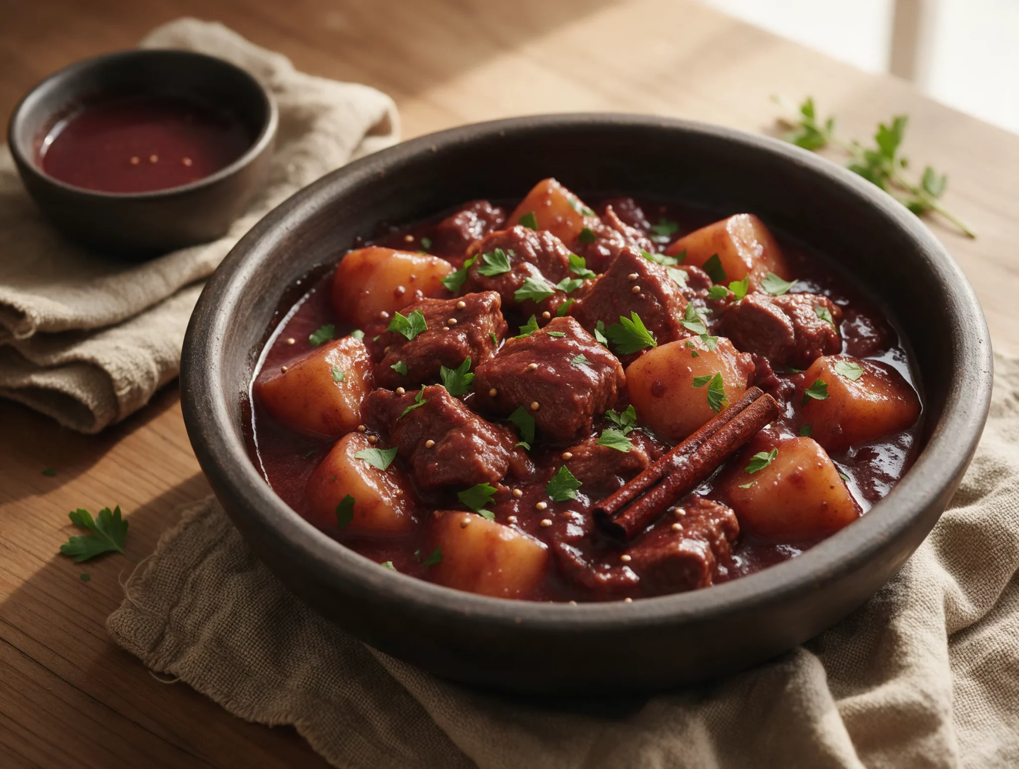 Cypriot Pork and Potato Stew with Wine and Coriander