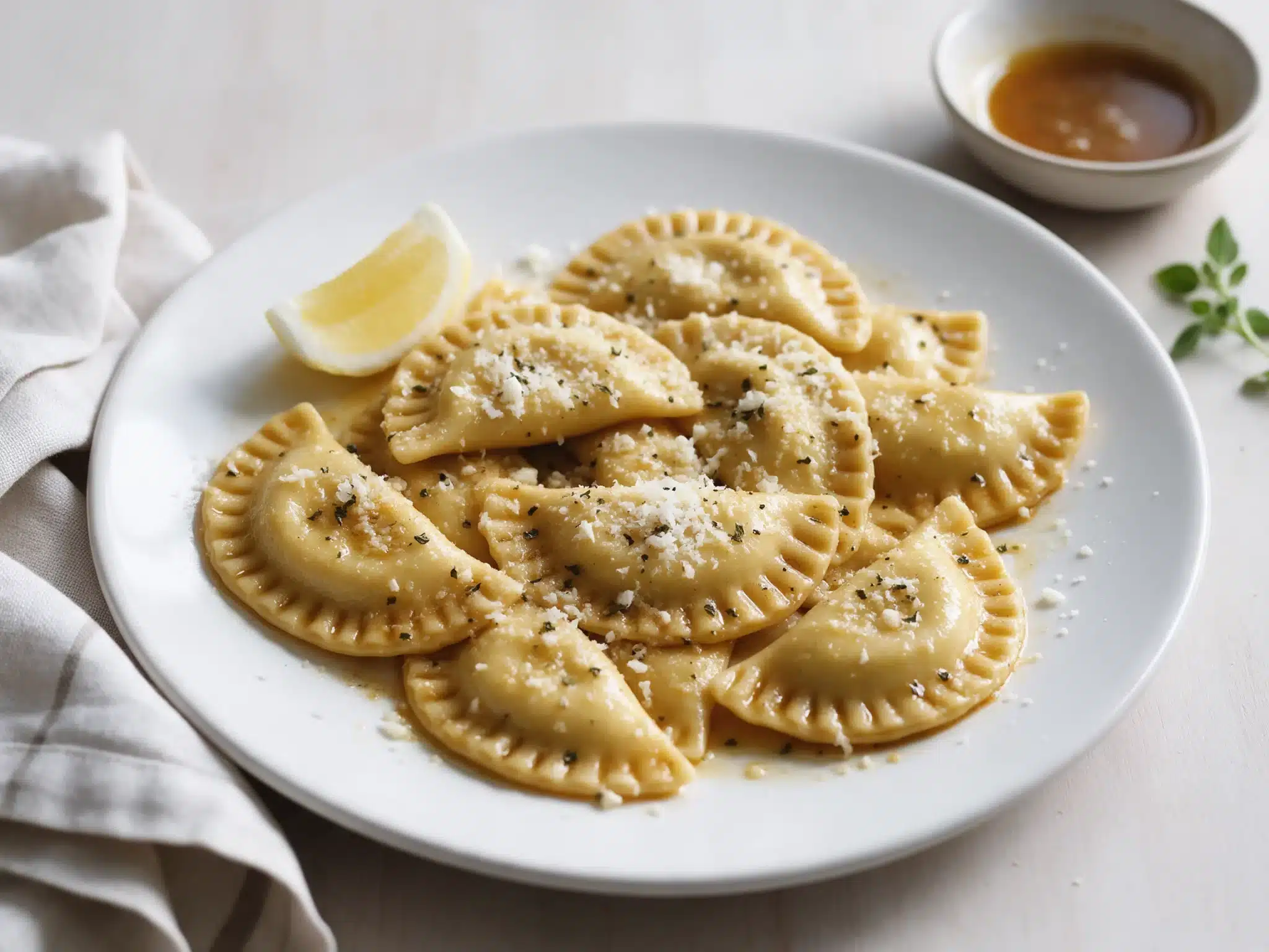 Cypriot Halloumi Ravioli with Dried Mint and Brown Butter