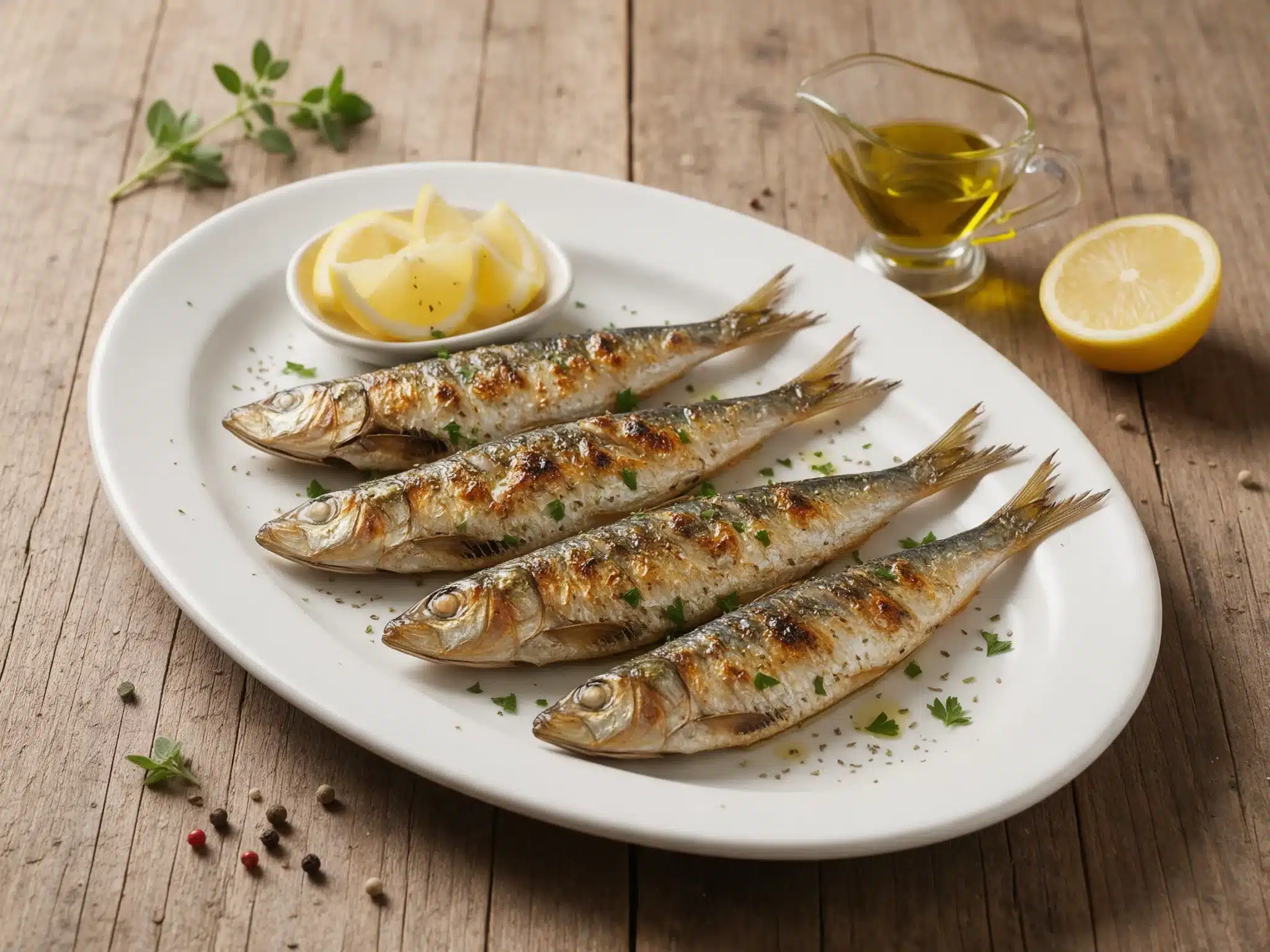 Grilled Sardines with Lemon and Oregano, Greek Island Style