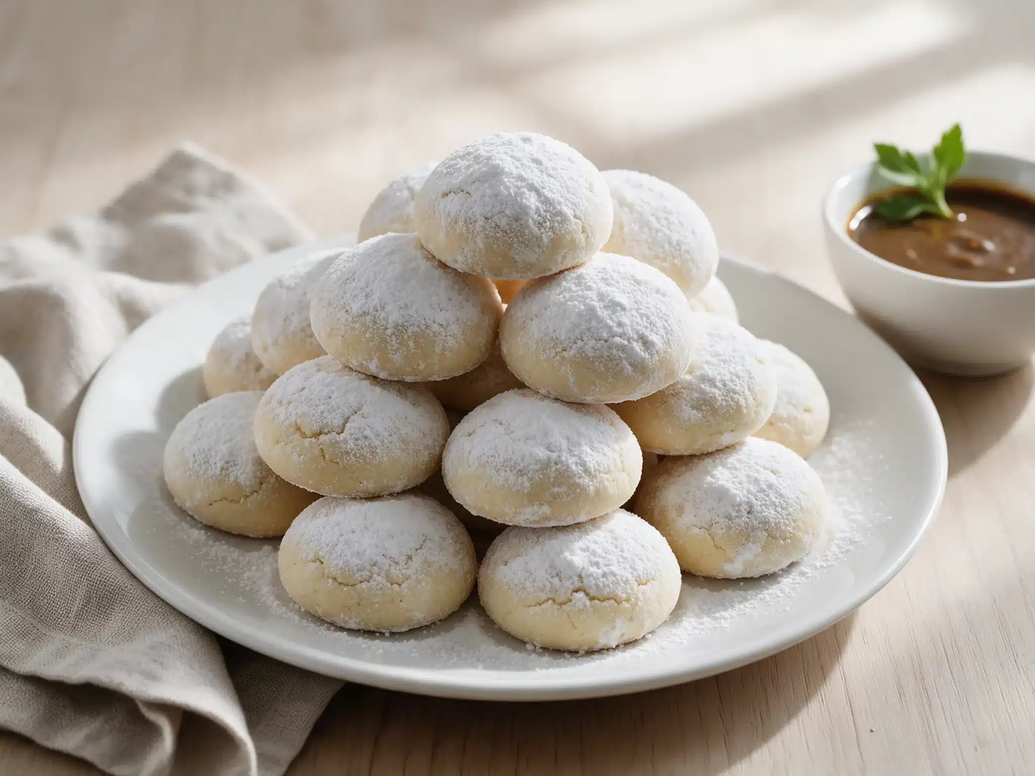 Soft Baked Chios Mastic Cookies with Powdered Sugar
