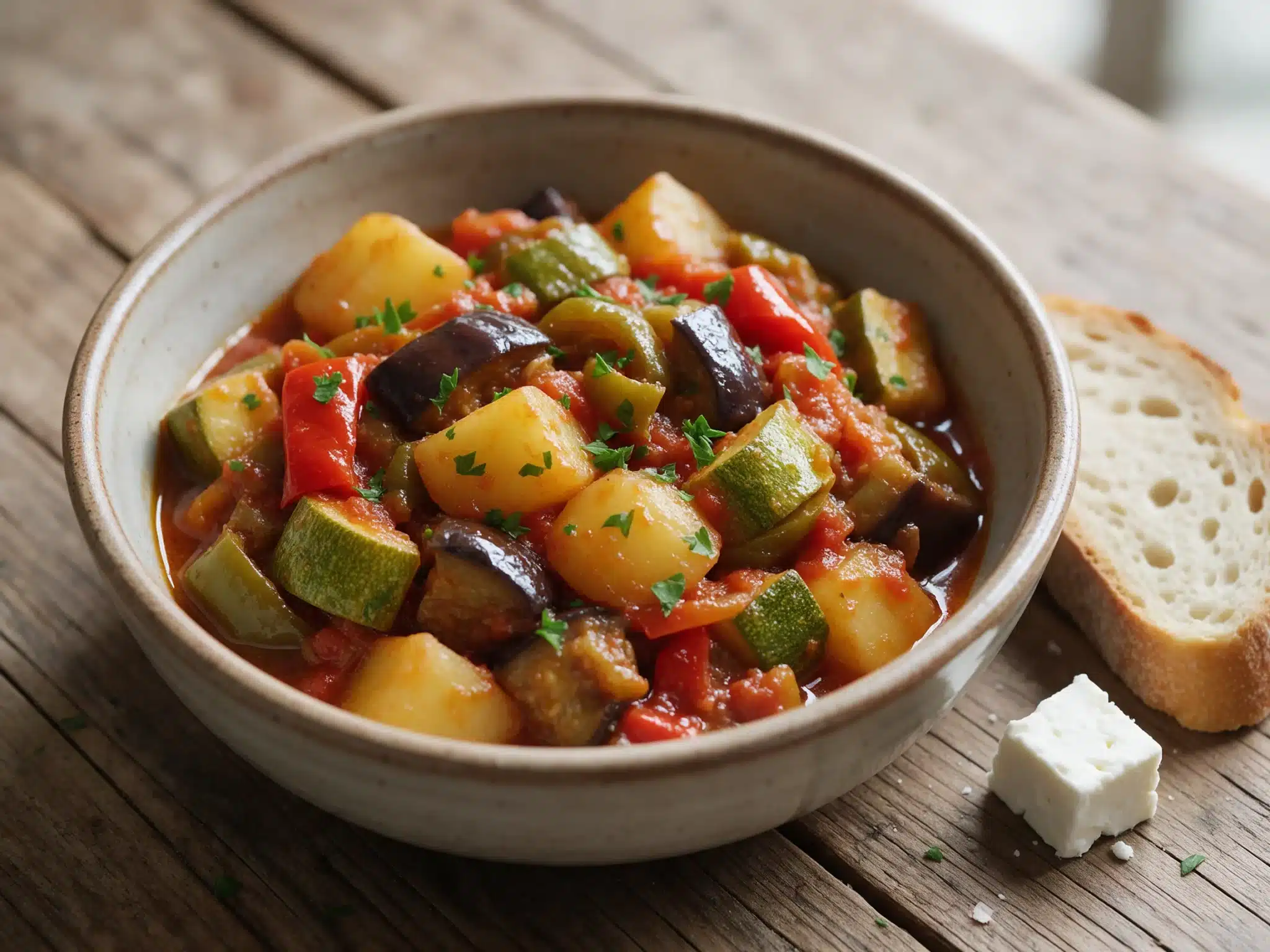 Ikarian Soufiko Vegetable Stew with Potatoes and Zucchini