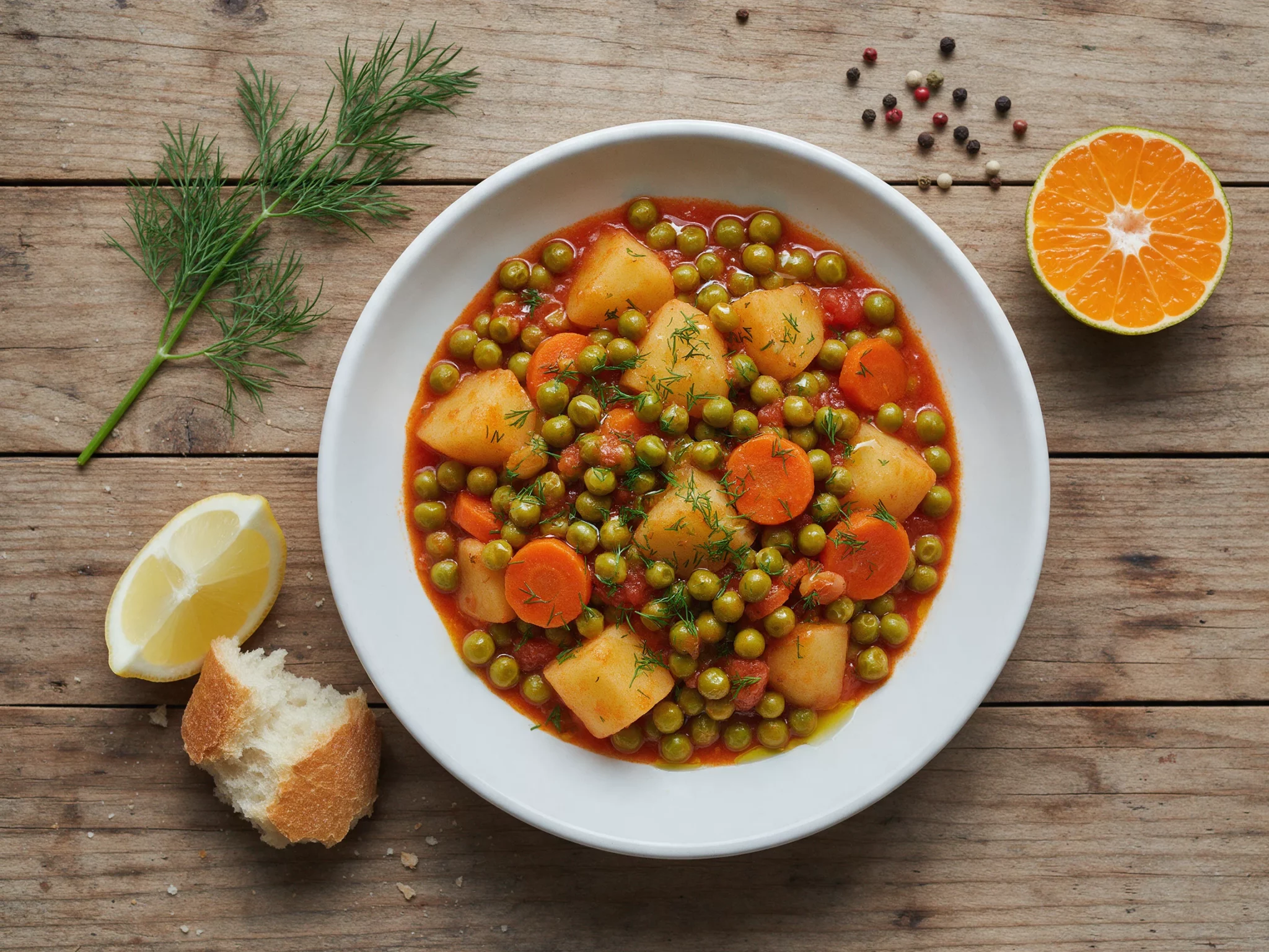 Arakas Latheros: Greek Peas Simmered in Tomato Sauce
